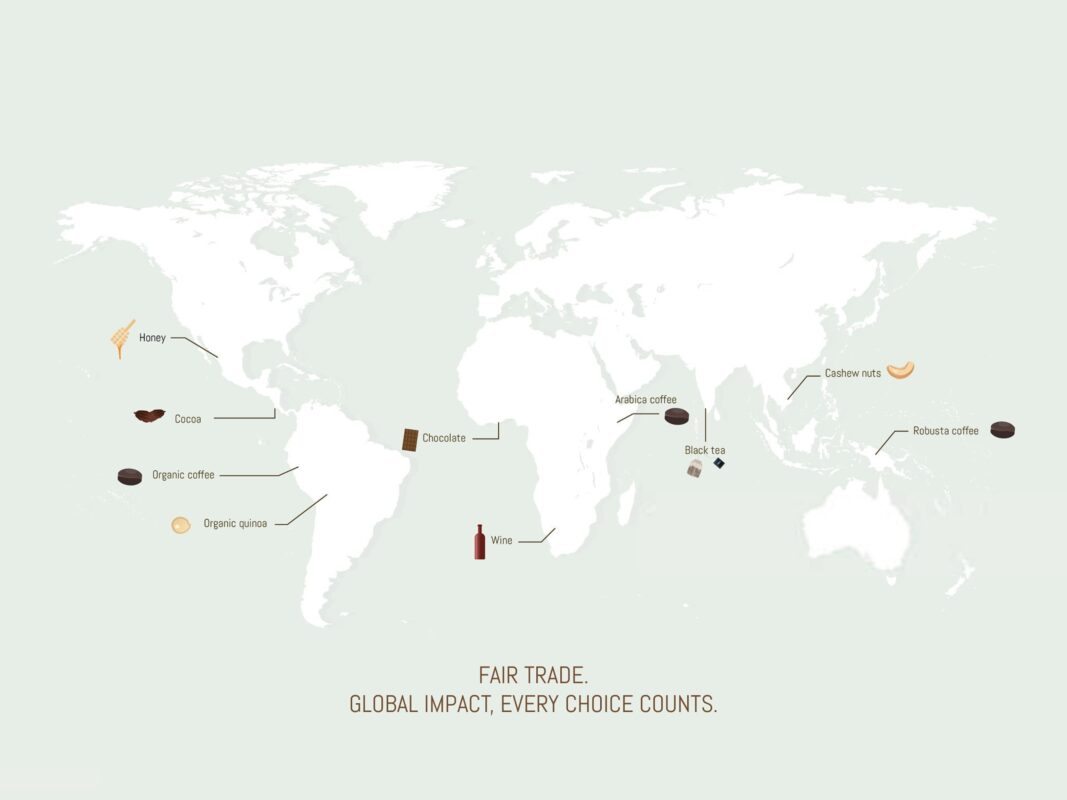 نقشه جهانی حملونقل قهوه با مسیرهای دریایی