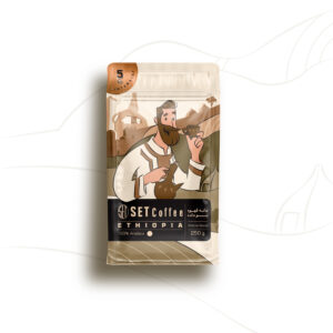 دانه قهوه اتیوپی Ethiopia Sidama مقدار 250 گرم