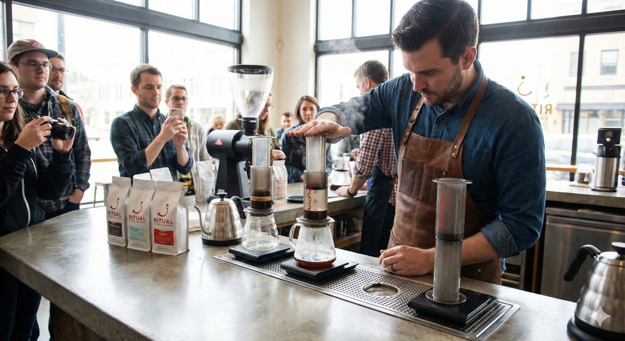 طرز تهیه قهوه با ایروپرس به روش استاندارد و ایجاد خلاء