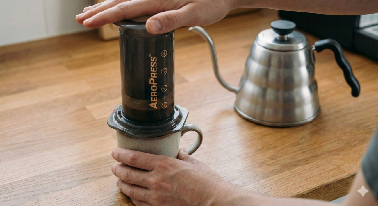 آموزش مرحله به مرحله روش معکوس ایروپرس در کافه گریگوریز نیویورک